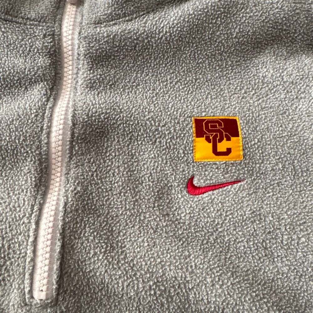 Nike University of Southern California USC Trojans Fleece Quarter-Zip Pullover - Picture 3 of 6